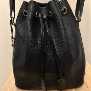 Dooney & Bourke Vintage Pebble Leather Drawstring Purse